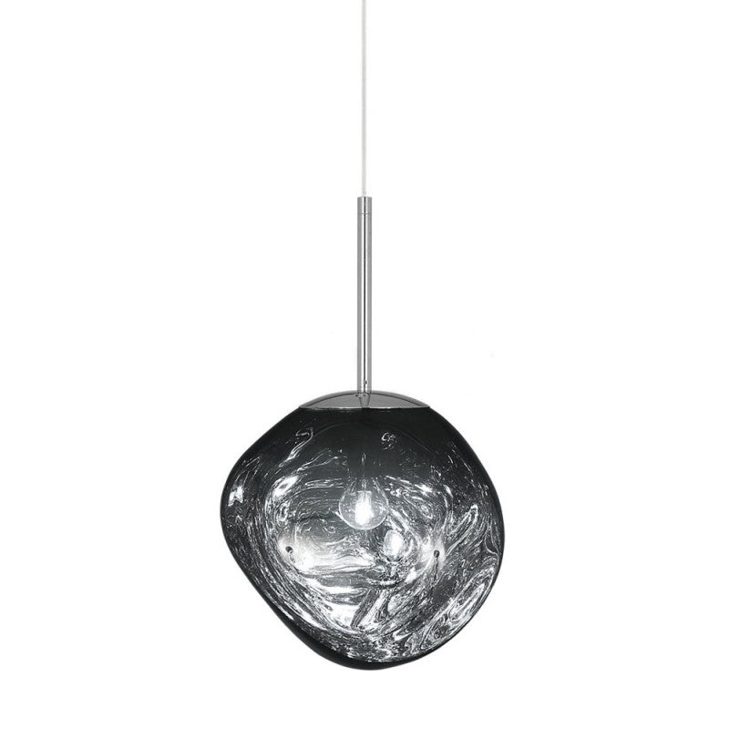 Alvara Elegantní závěsná lampa z roztaveného skla pro interiéry