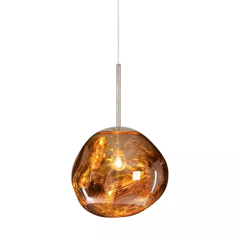 Alvara Elegantní závěsná lampa z roztaveného skla pro interiéry