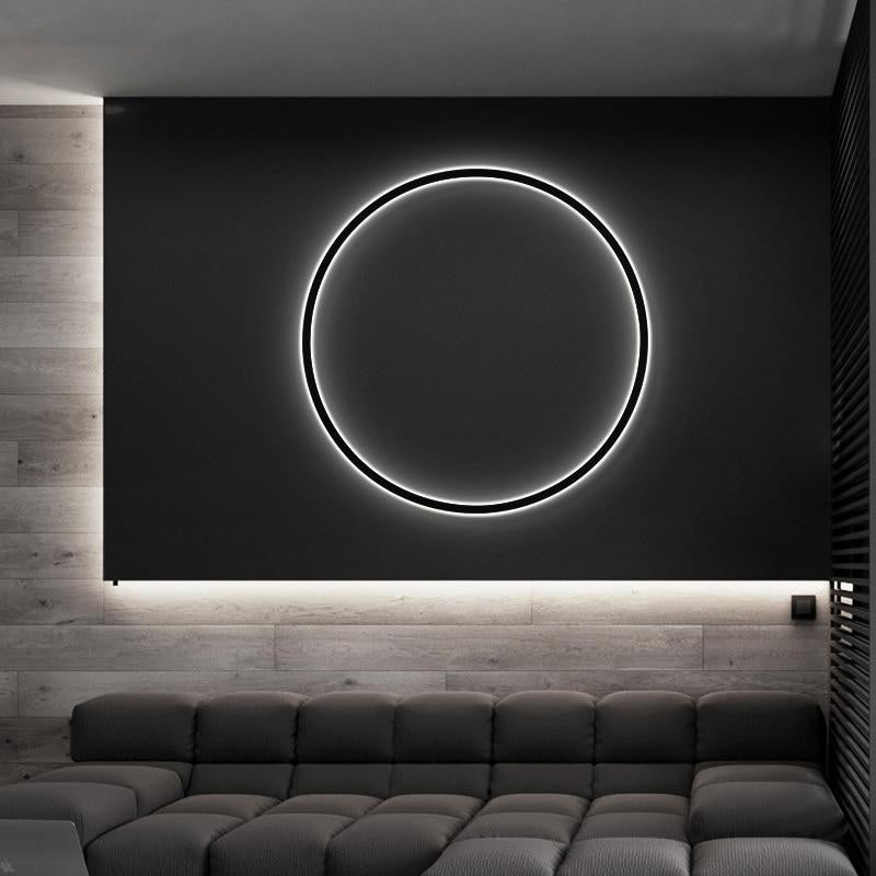 Sonneninspirierte runde minimalistische Wandleuchte für moderne Wohnräume