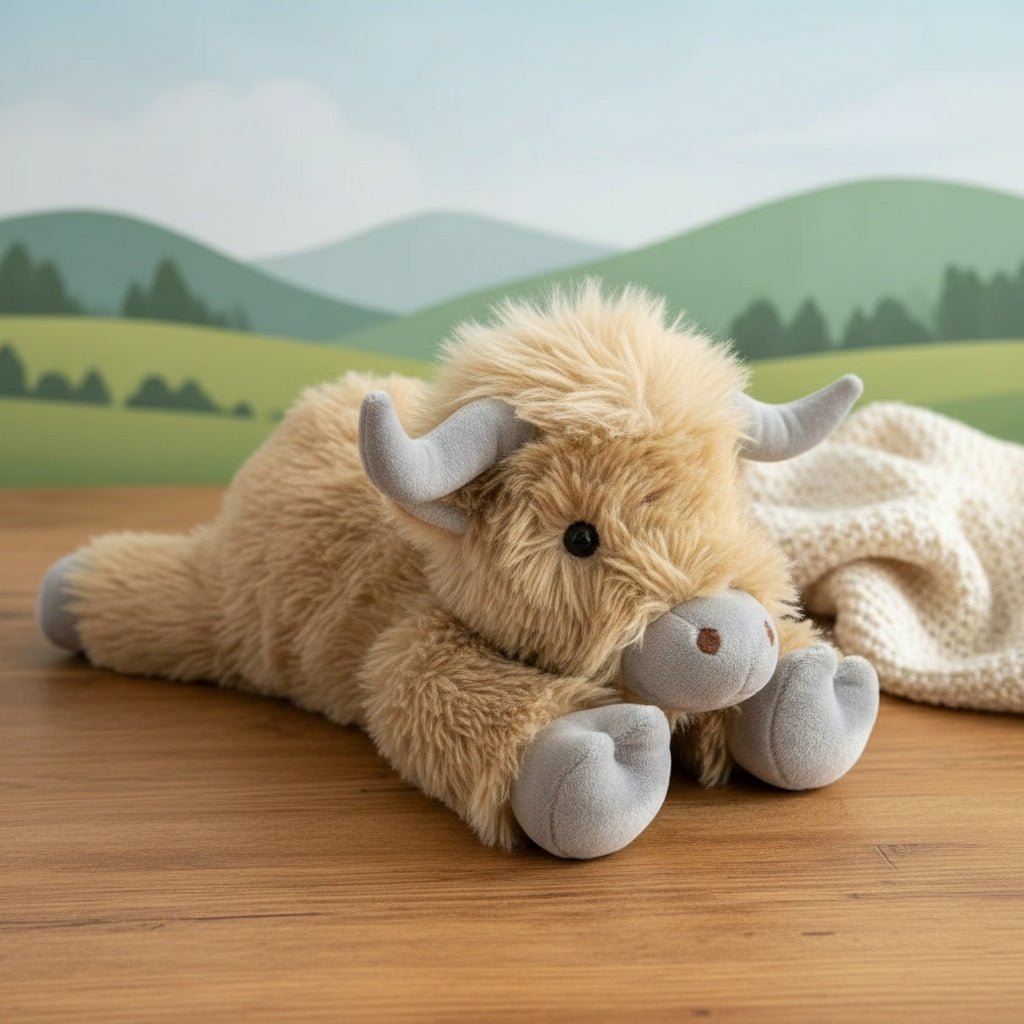 Peluche Mucca Highland Meadowview con Design Accogliente e Abbracciabile