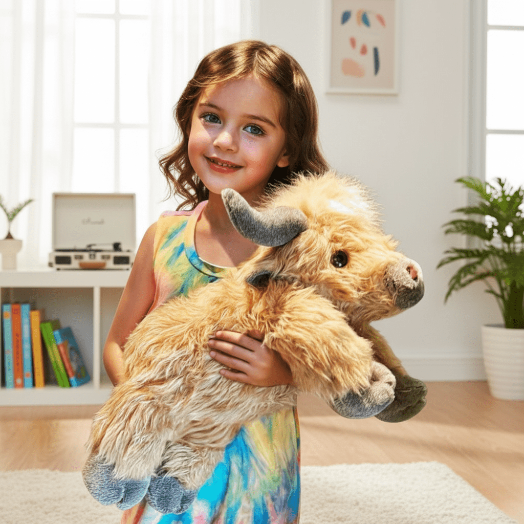 Peluche Mucca Highland Meadowview con Design Accogliente e Abbracciabile