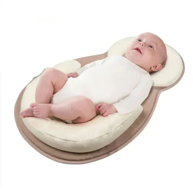NurtureNest Ergonomisk Babypude til Sikker Søvn og Forebyggelse af Fladt Hoved