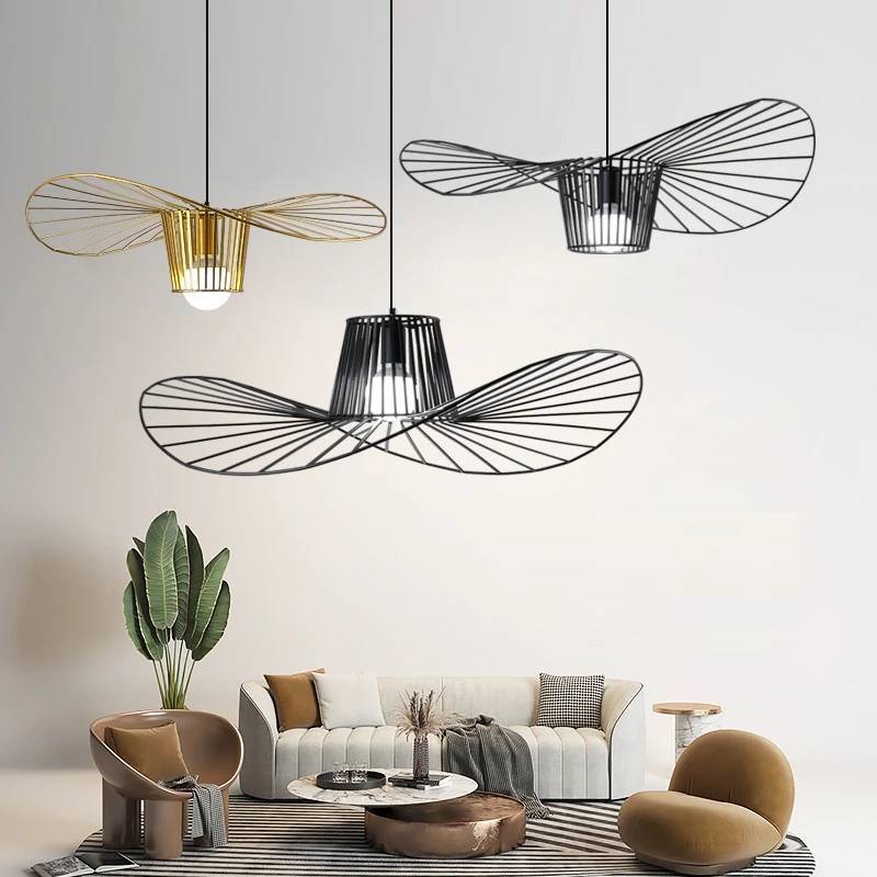 Minimalist Straw Hat Pendant Light For Modern Interiors