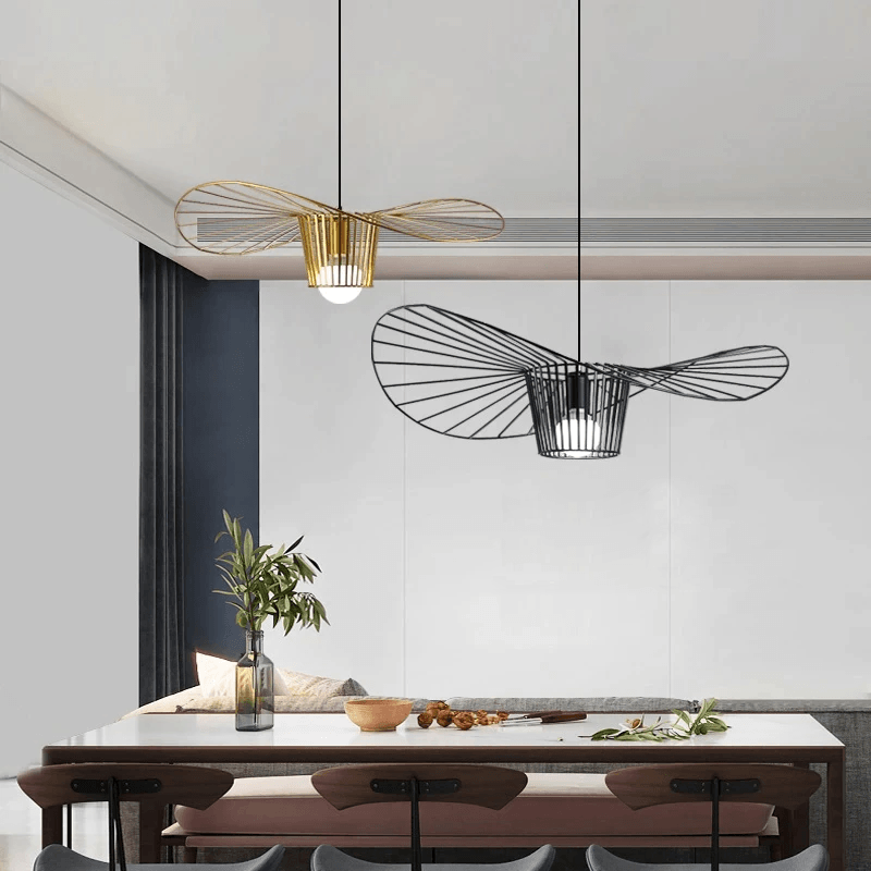 Minimalist Straw Hat Pendant Light For Modern Interiors