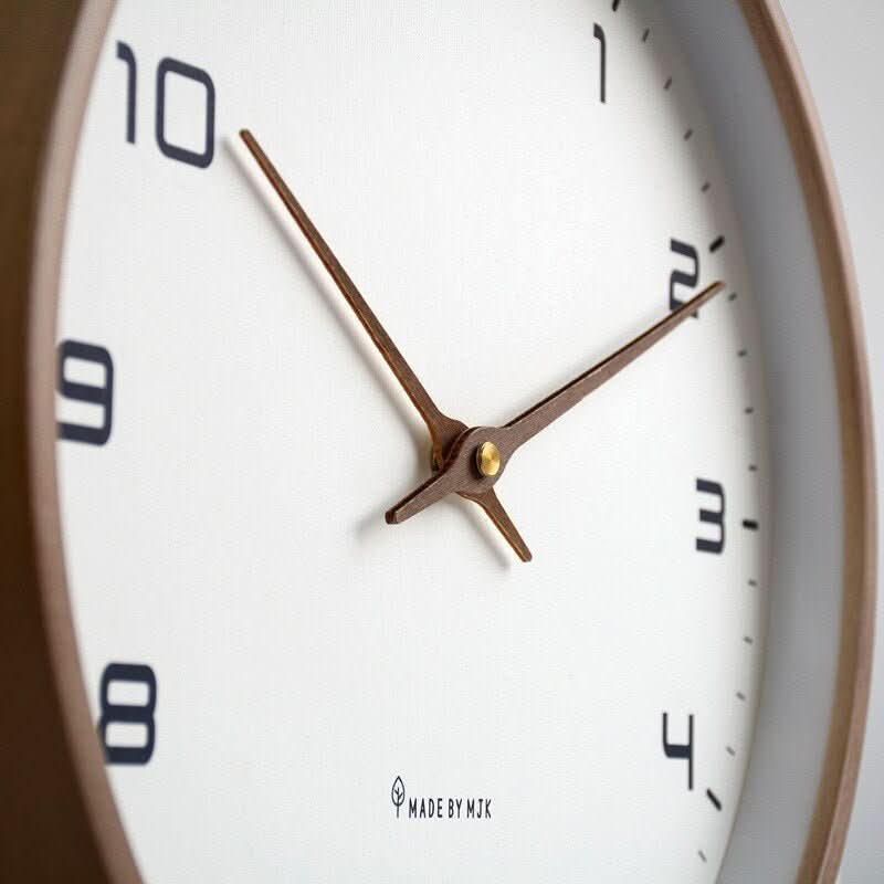 Solwood Silent Wooden Wall Clock With Scandinavian Design