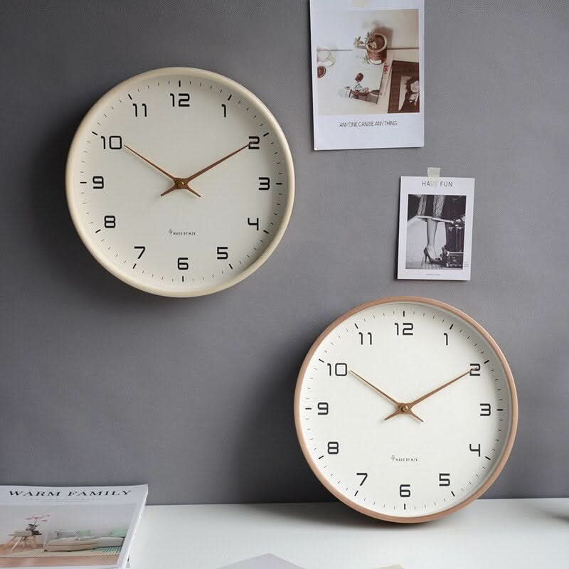 Solwood Silent Wooden Wall Clock With Scandinavian Design