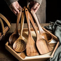 Everwood Sustainable 5-Piece Teak Wood Kitchen Utensil Set