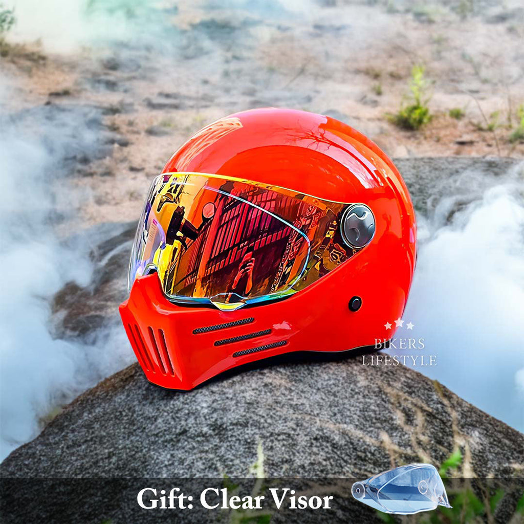 Casco Integral Cruiser con Visera Roja Certificado DOT ECE