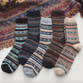 Calze Invernali Nordiche con Motivo Scandinavo in Misto Lana