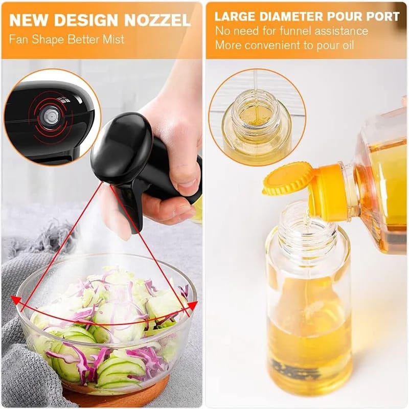 AeroMist Press-Type Precision Oil Spray Bottle for Healthy Cooking