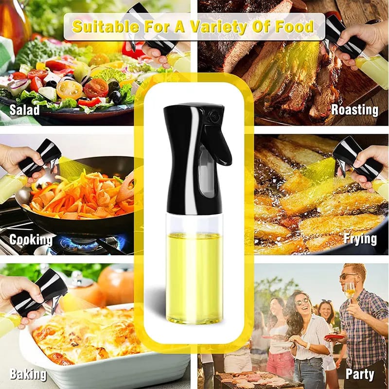 AeroMist Press-Type Precision Oil Spray Bottle for Healthy Cooking