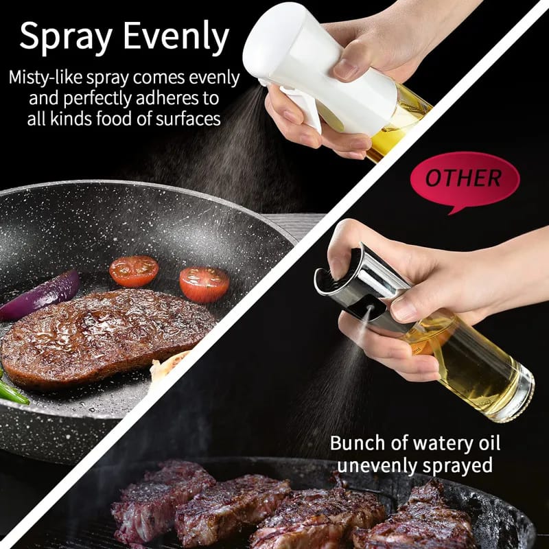 AeroMist Press-Type Precision Oil Spray Bottle for Healthy Cooking