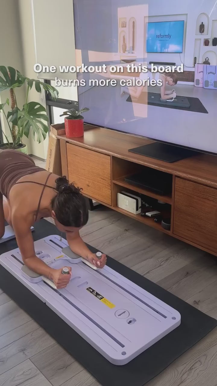 FlexBoard Přenosná skládací cvičební deska na pilates s držadlem pro přenášení