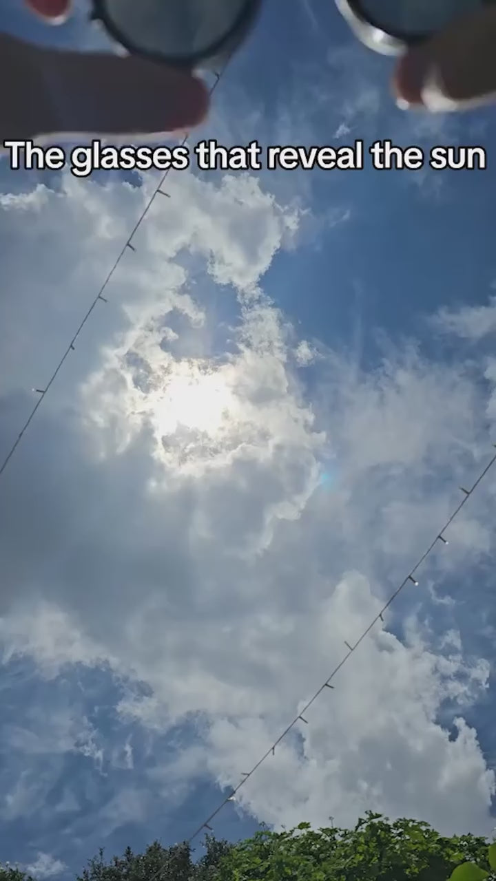 AstraView nastavitelné černé sluneční brýle s devítistupňovým filtrem
