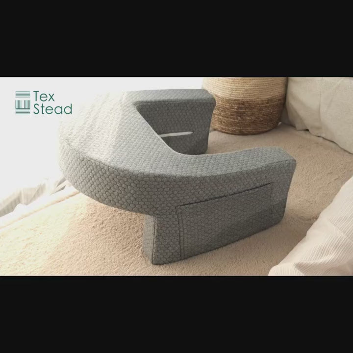 CozyNest Extra Large Memory Foam Reading Pillow With Arm Support For Gaming And Work
