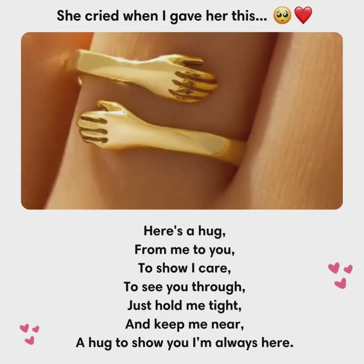 NovaForge Hug Ring Stainless Steel In Gold Or Silver Finish