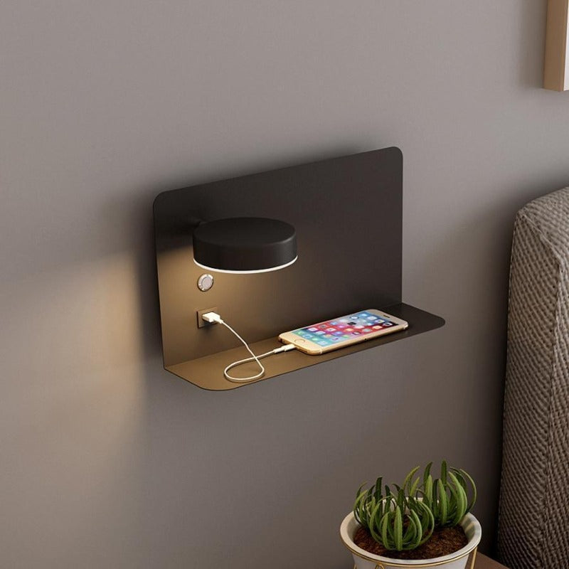چراغ دیواری قابل تنظیم LED کنار تخت AuroraBeam با شارژر USB
