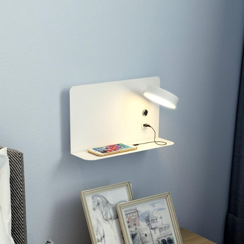 چراغ دیواری قابل تنظیم LED کنار تخت AuroraBeam با شارژر USB