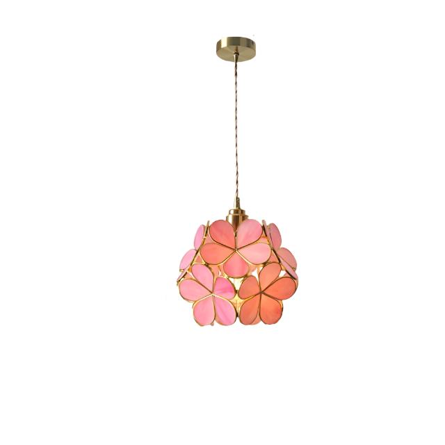 Aurelia Glas LED Pendelleuchte mit floralem Design, moderner Stil
