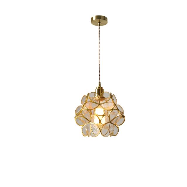 Aurelia Glas LED Pendelleuchte mit floralem Design, moderner Stil