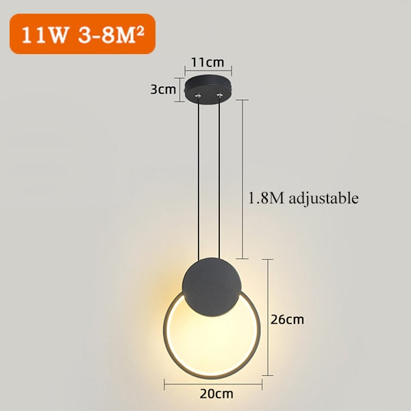 Závěsné svítidlo Nyra Moderní minimalistické železné svítidlo do kuchyní