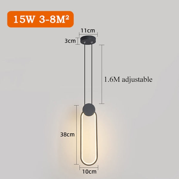 Závěsné svítidlo Nyra Moderní minimalistické železné svítidlo do kuchyní