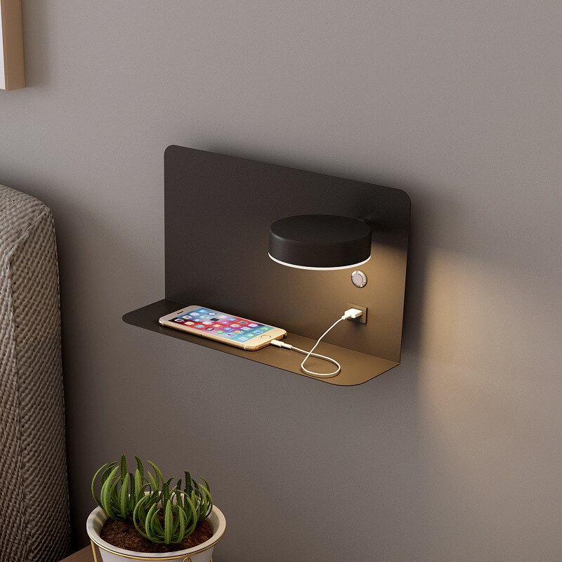 چراغ دیواری قابل تنظیم LED کنار تخت AuroraBeam با شارژر USB