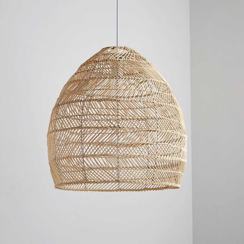 Lunaro Rattan Ceiling Light With Natural Bamboo Texture