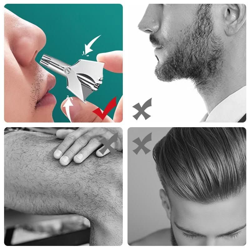 GroomNova מכשיר גזירת שיער באף מפלדת אל-חלד לטיפוח ללא כאבים