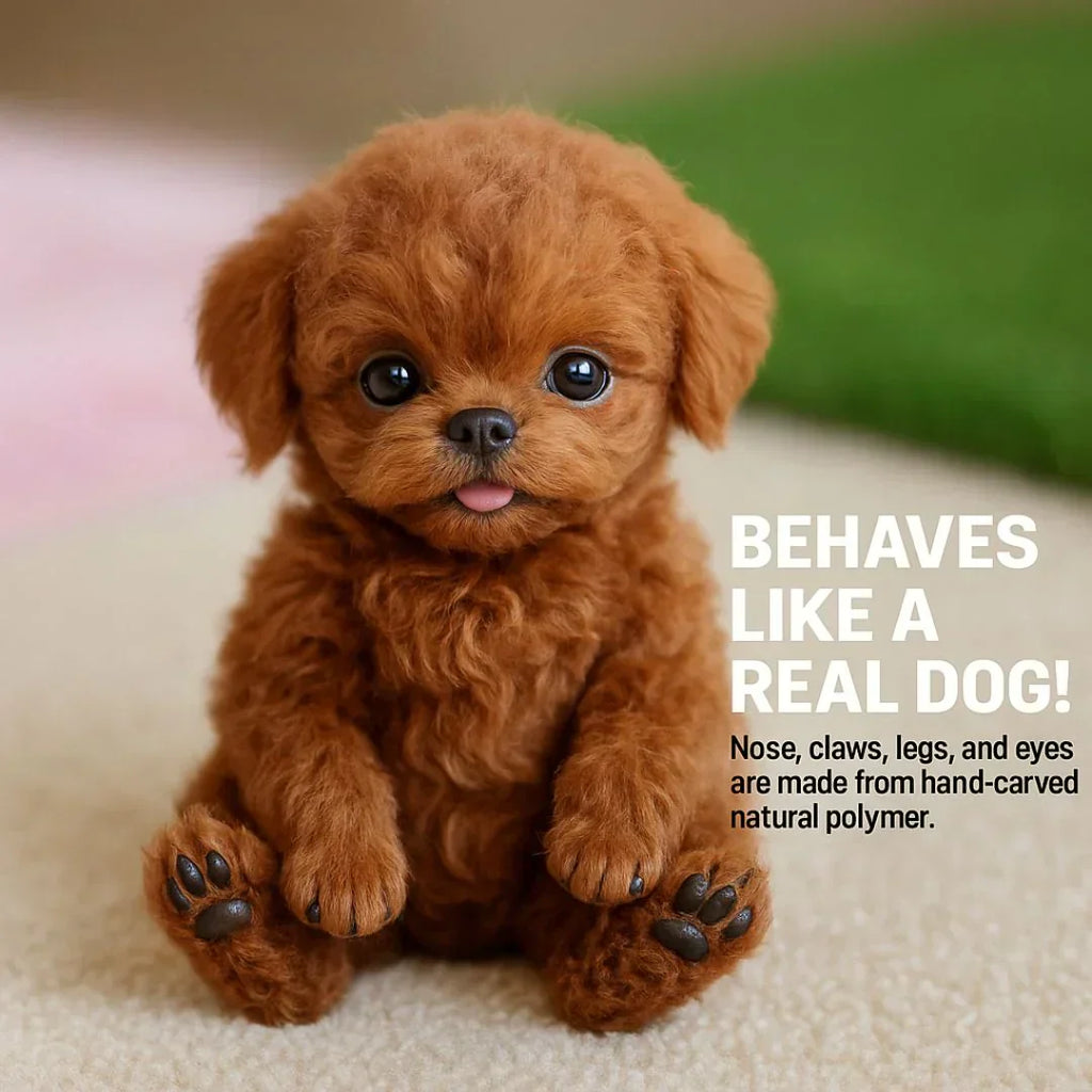 Fluff Buddy Animatronic Plyshvalp med Realistiske Bevægelser og Lyde