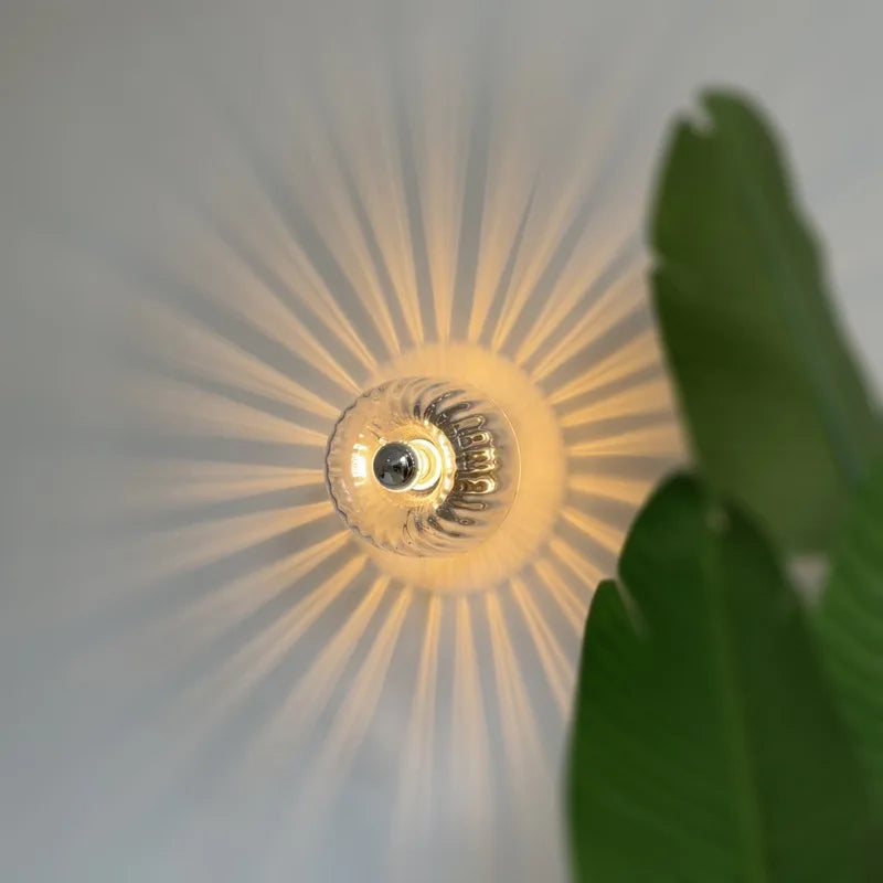 VeroLume szklana lampa ścienna w stylu nordyckim Bauhaus do salonu
