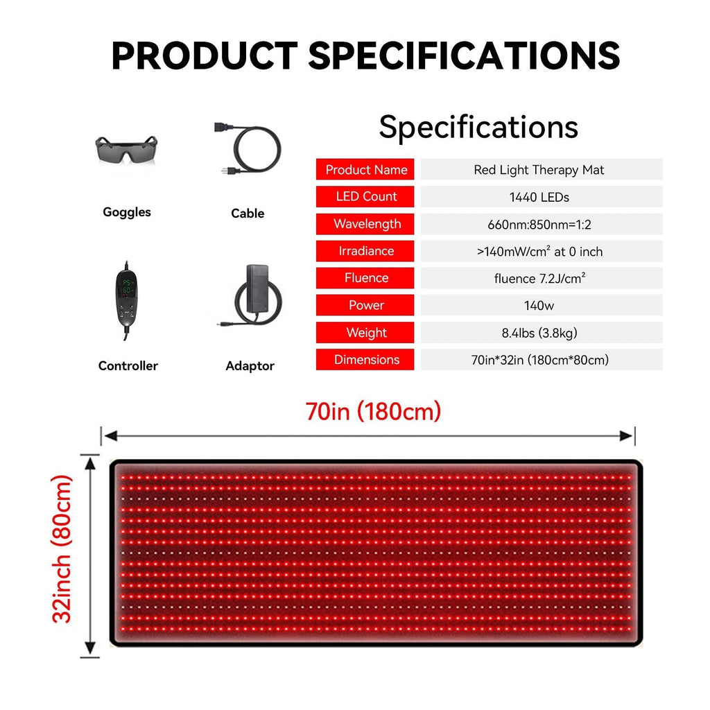 LED Light Therapy Device for Facial and Body Skin Care