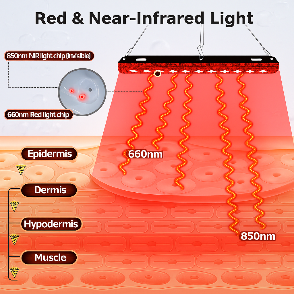 Flexible Red Light Therapy Lamp for Home and Personal Use