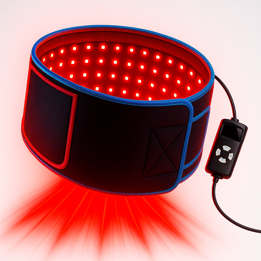 Pás s červeným a blízkým infračerveným LED světlem AuraFlex s vlnovými délkami 660 nm a 850 nm, 105 LED diodami