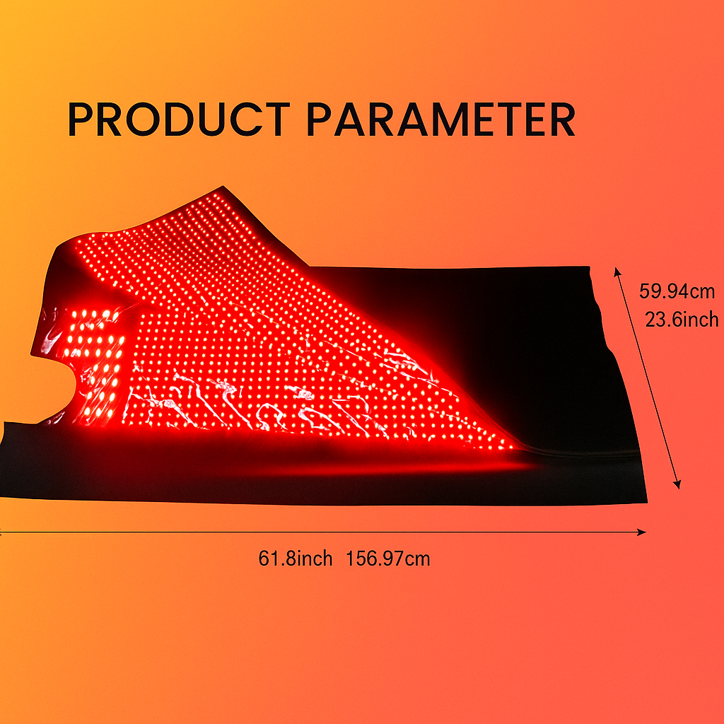 Total Body Red Light Therapy Mat With 2320 LEDs 660nm and 850nm