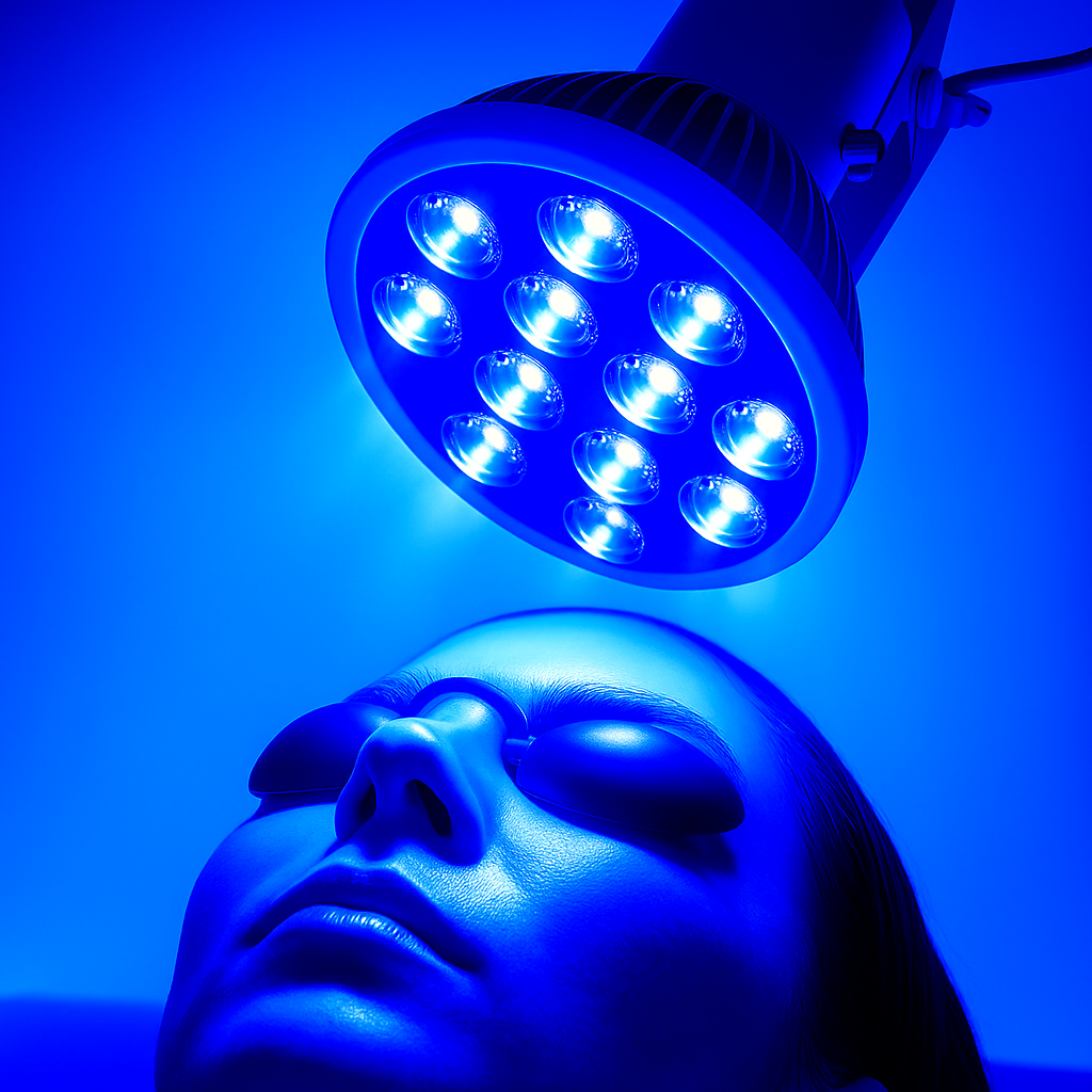 Bombilla de Terapia de Luz Azul NovaGlow 460nm Lámpara de Belleza para Cuidado de la Piel