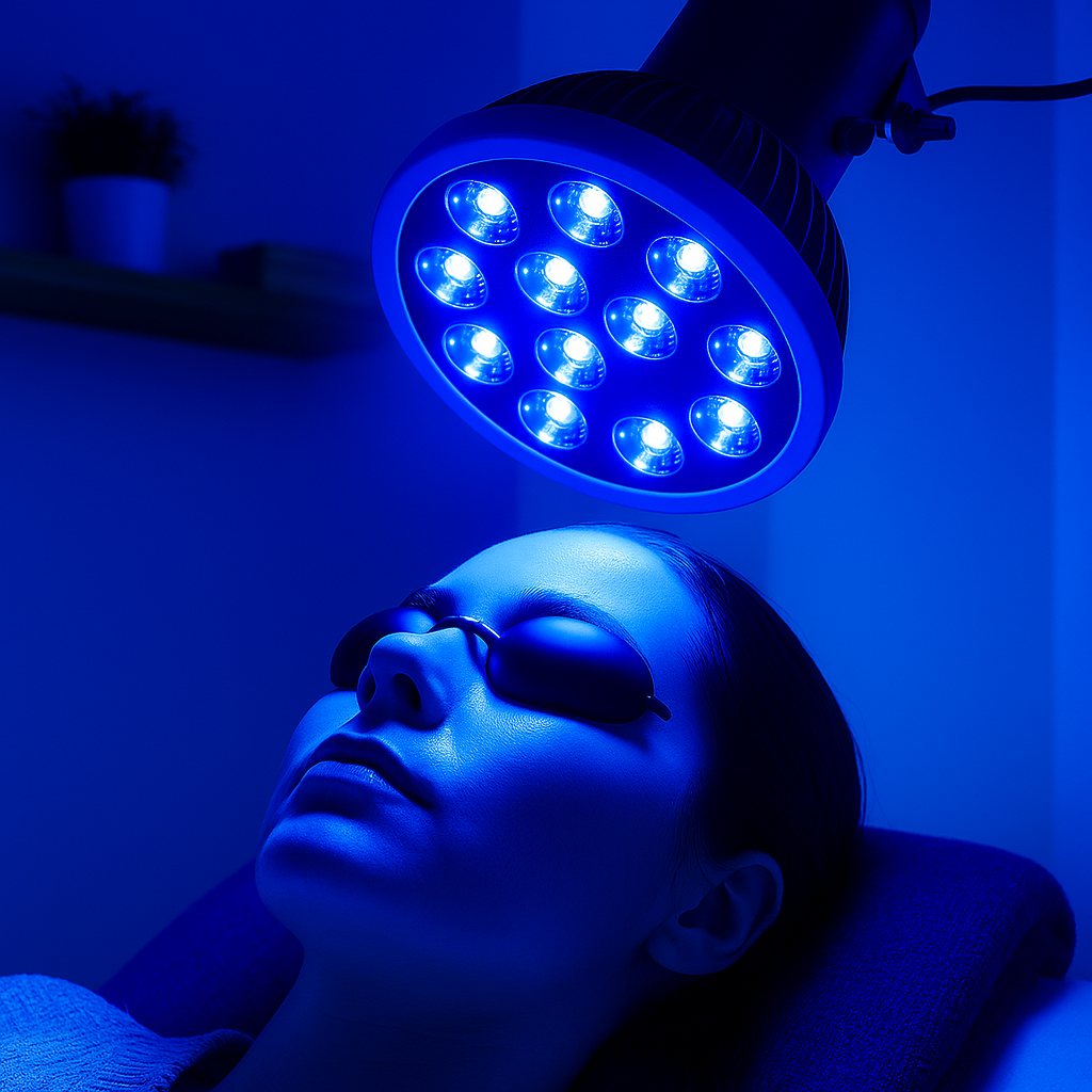 Bombilla de Terapia de Luz Azul NovaGlow 460nm Lámpara de Belleza para Cuidado de la Piel