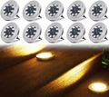 Venkovní solární zemní světla s 12 LED, odolná proti povětrnostním vlivům, pro zahradu a dvůr
