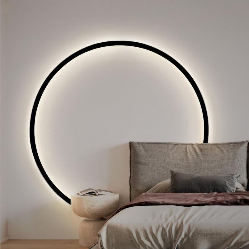 Sonneninspirierte runde minimalistische Wandleuchte für moderne Wohnräume