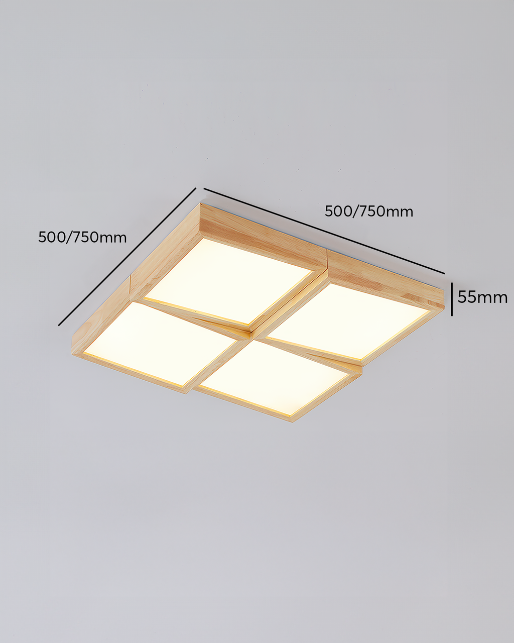 Lampa sufitowa Aurea Walnut z naturalnym korpusem z kłody i oprawą LED