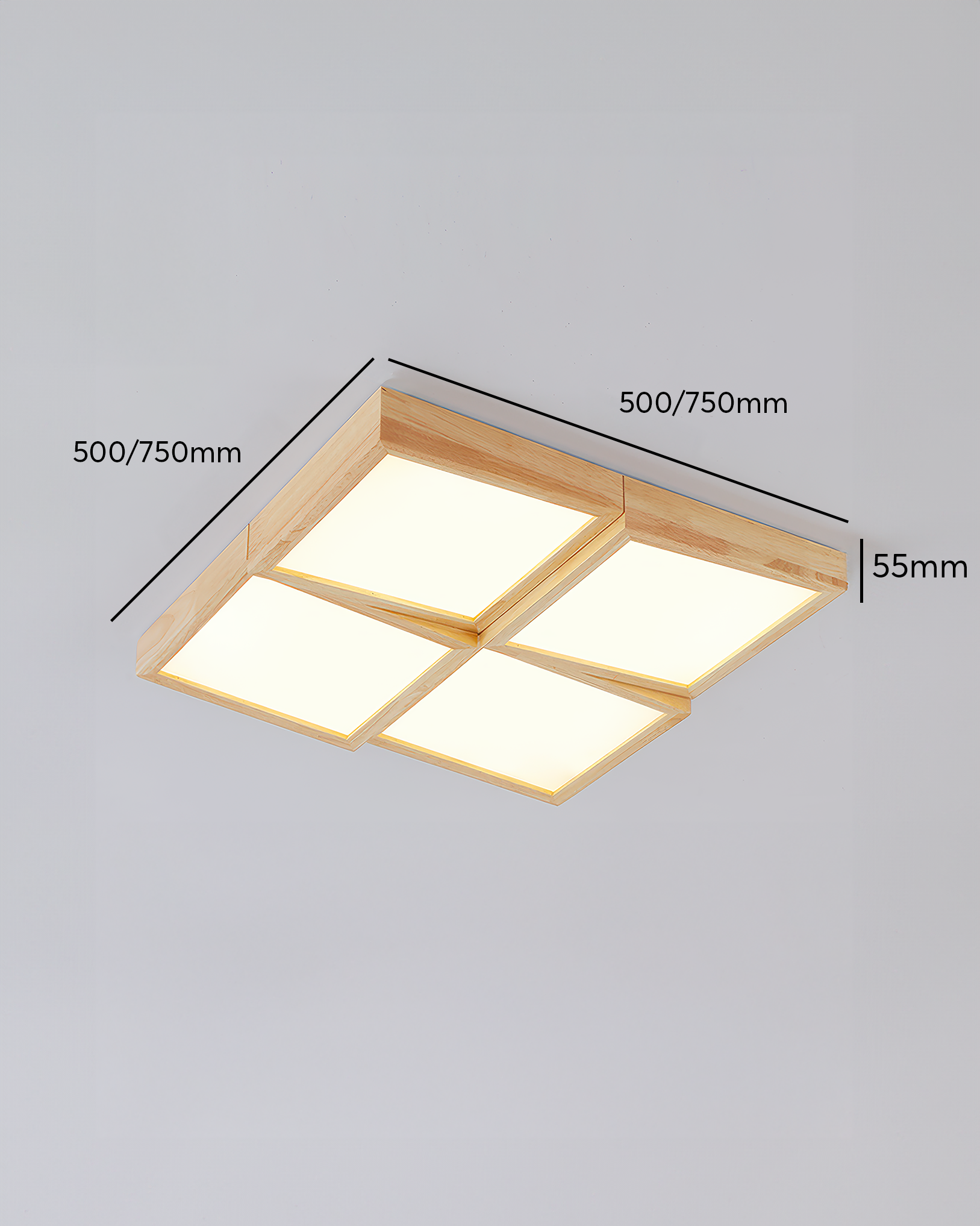 Lampa sufitowa Aurea Walnut z naturalnym korpusem z kłody i oprawą LED