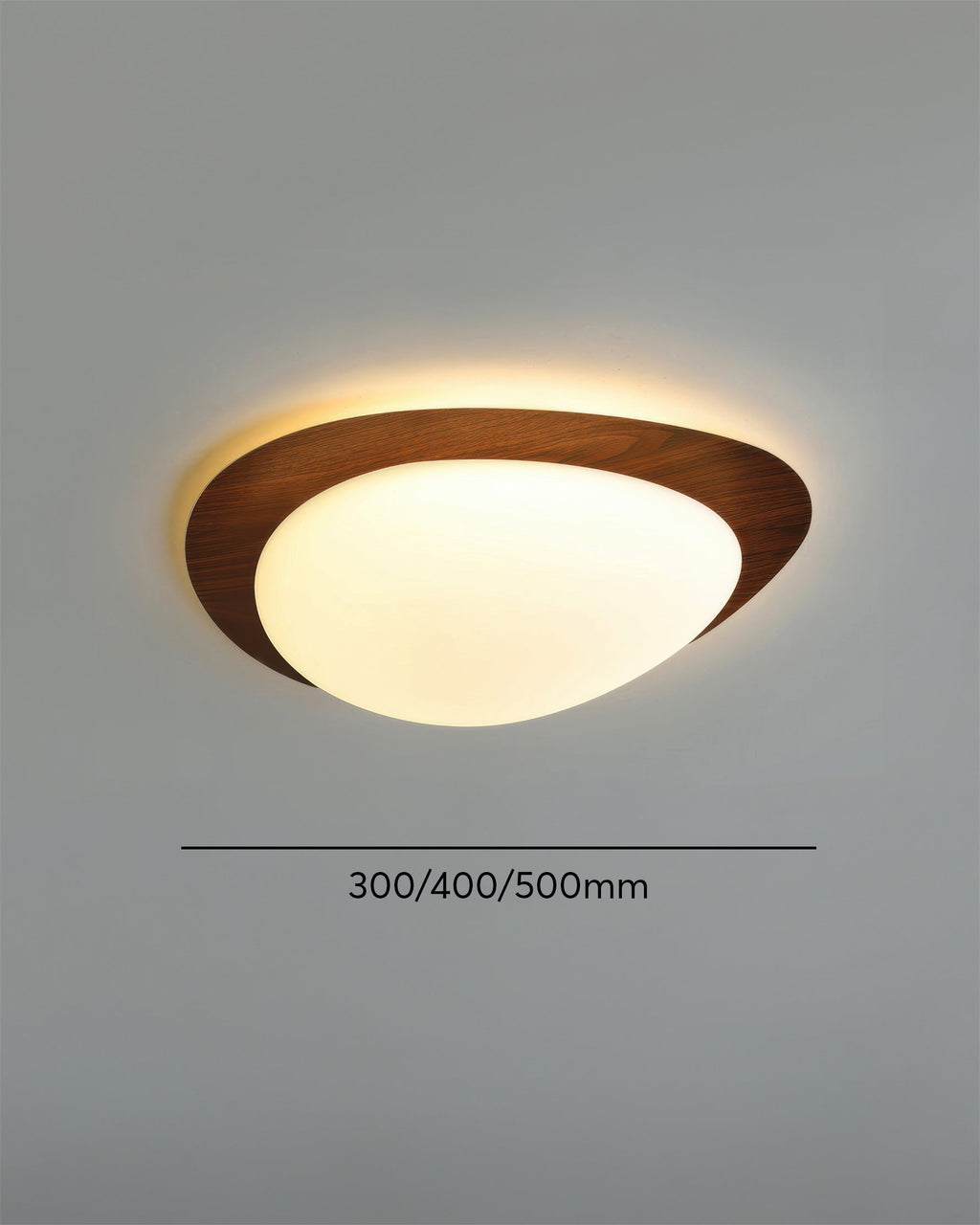 Nyra Nordic LED-Deckenleuchte mit Kieselholzmaserung für skandinavische Innenräume