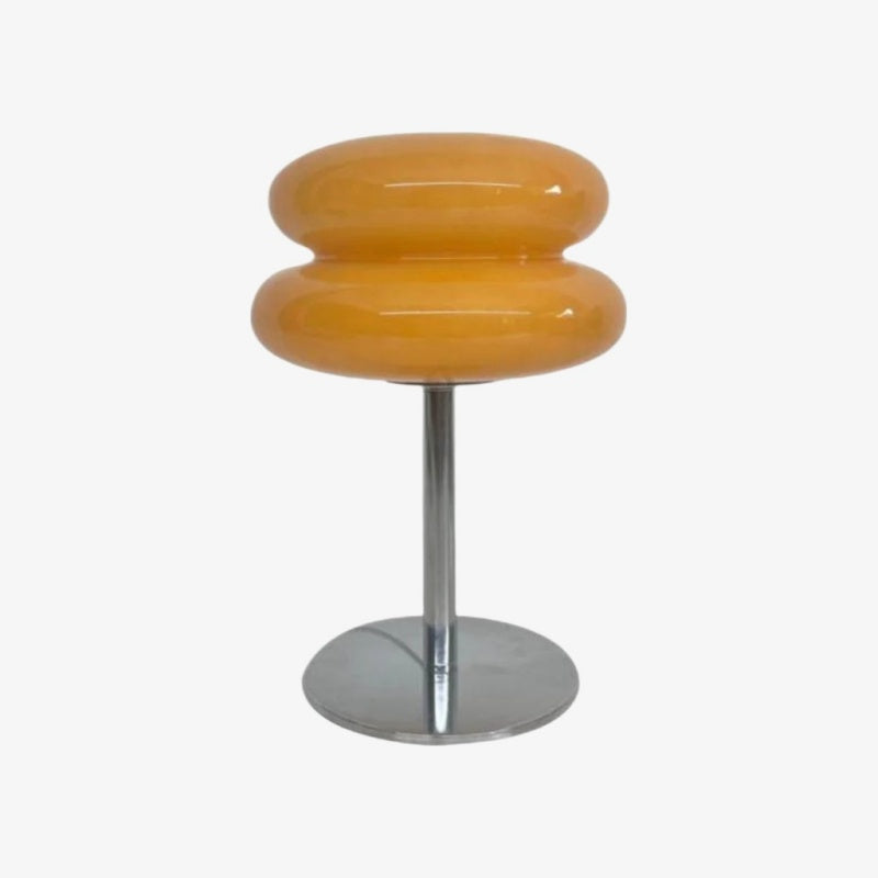 Lampa stołowa LumaStack w stylu Bauhaus z kolorowego szkła z układem cylindrów w stos