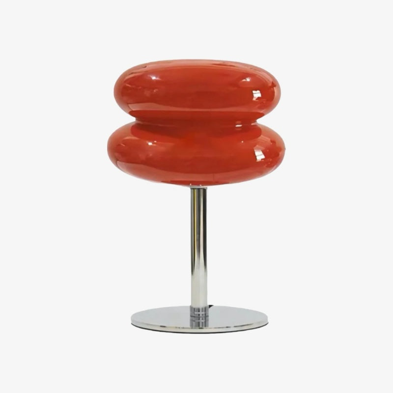 Lampa stołowa LumaStack w stylu Bauhaus z kolorowego szkła z układem cylindrów w stos