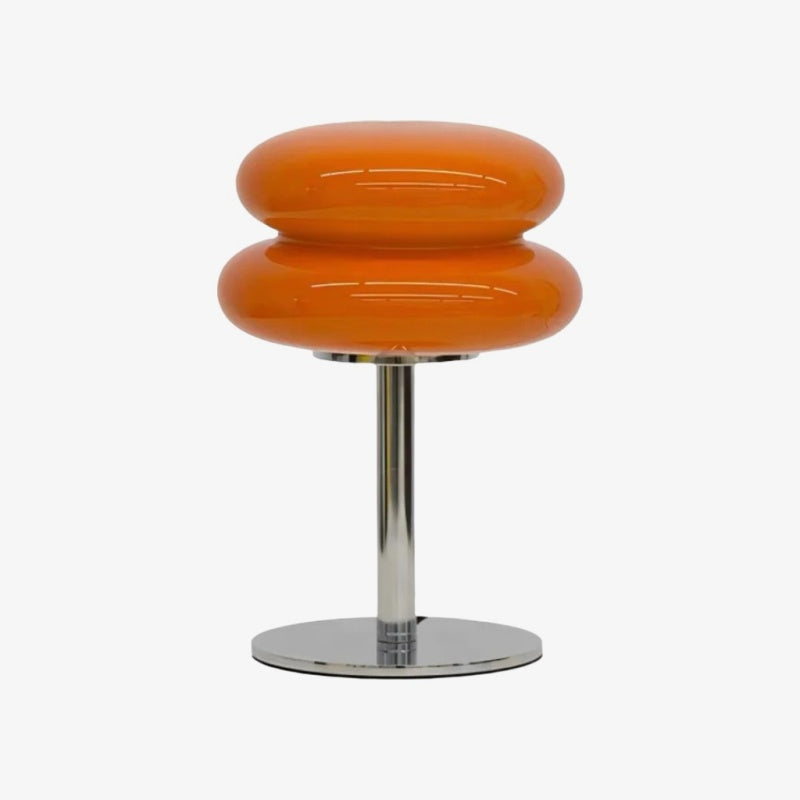 Lampa stołowa LumaStack w stylu Bauhaus z kolorowego szkła z układem cylindrów w stos