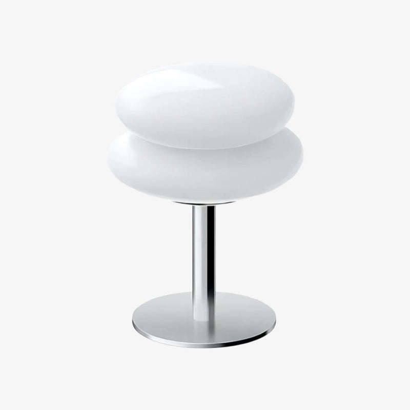 Lampa stołowa LumaStack w stylu Bauhaus z kolorowego szkła z układem cylindrów w stos