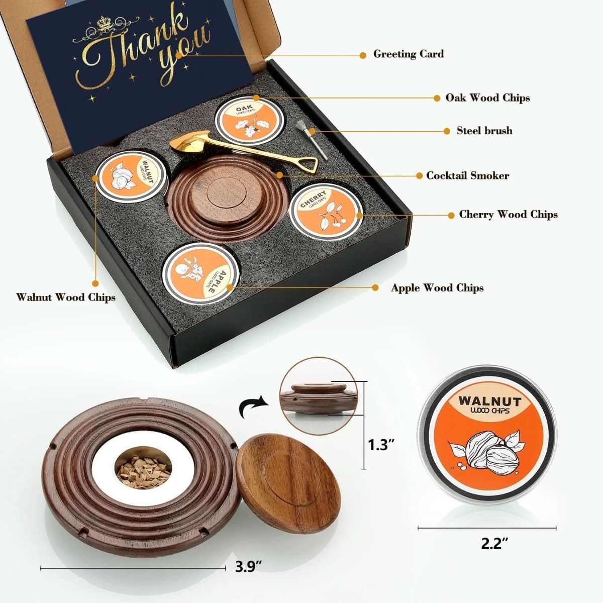 Aether Smoke Kit: Cocktail Smoker Set for Whiskey and Bourbon Lovers
