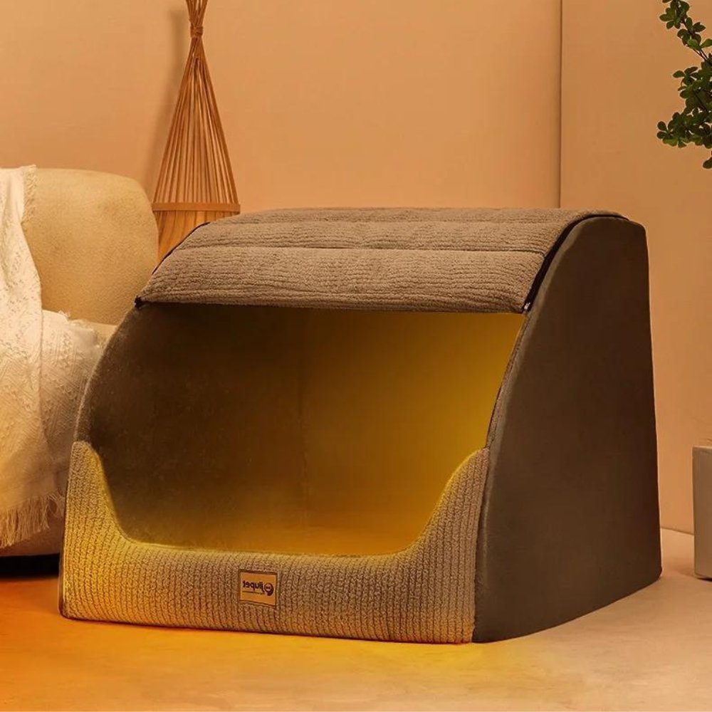 CozyNest Enclosed Dog Bed With Cozy Warmth For Dogs