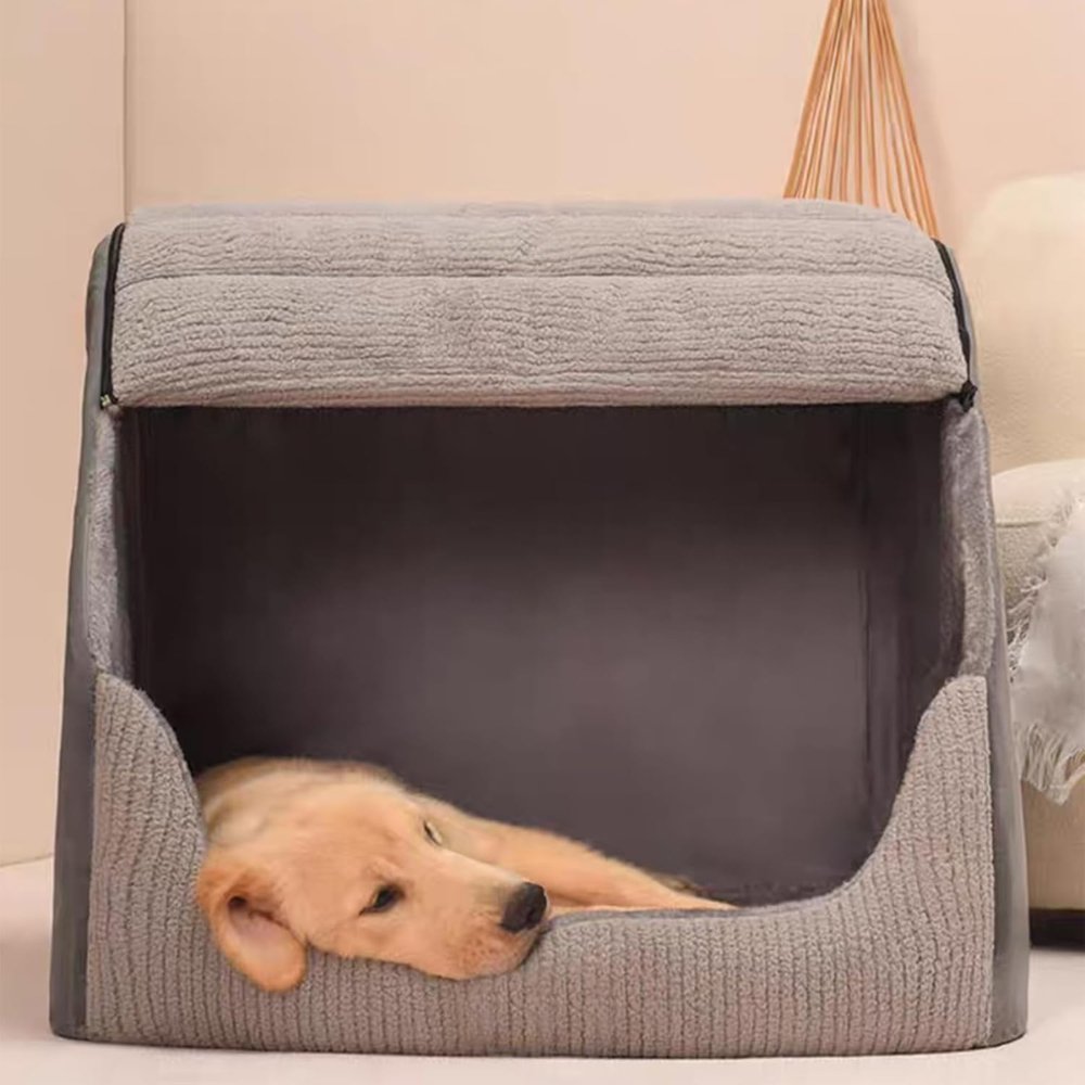 CozyNest Enclosed Dog Bed With Cozy Warmth For Dogs