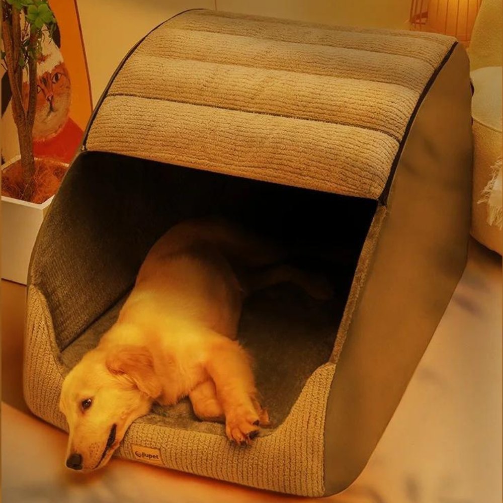 CozyNest Enclosed Dog Bed With Cozy Warmth For Dogs